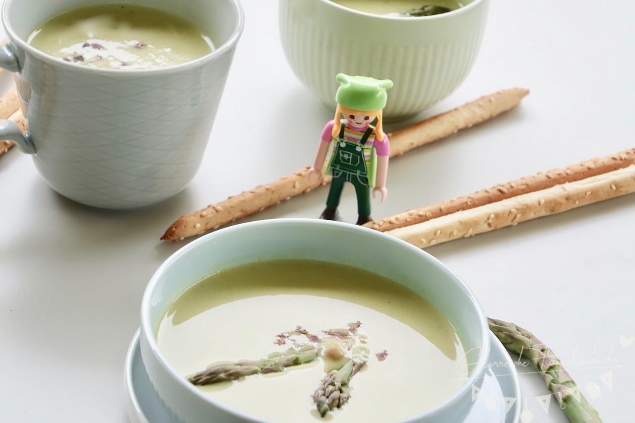 Grüne Spargelcremesuppe Glorreiche Familienküche