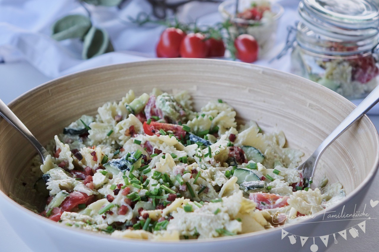 Nudelsalat mit Avocado Rezept Glorreiche Familienküche