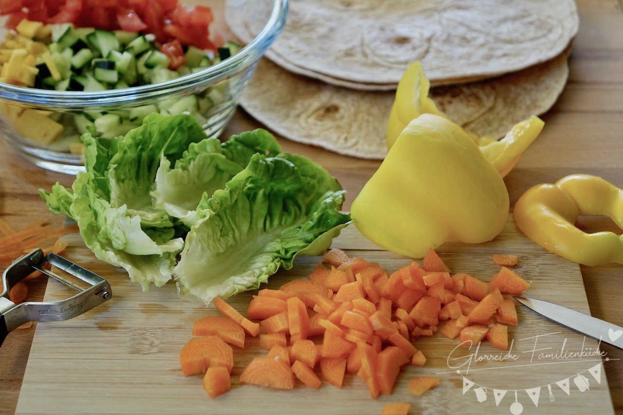 Gemüse Wrap Zubereitung Schritt 1 Glorreiche Familienküche
