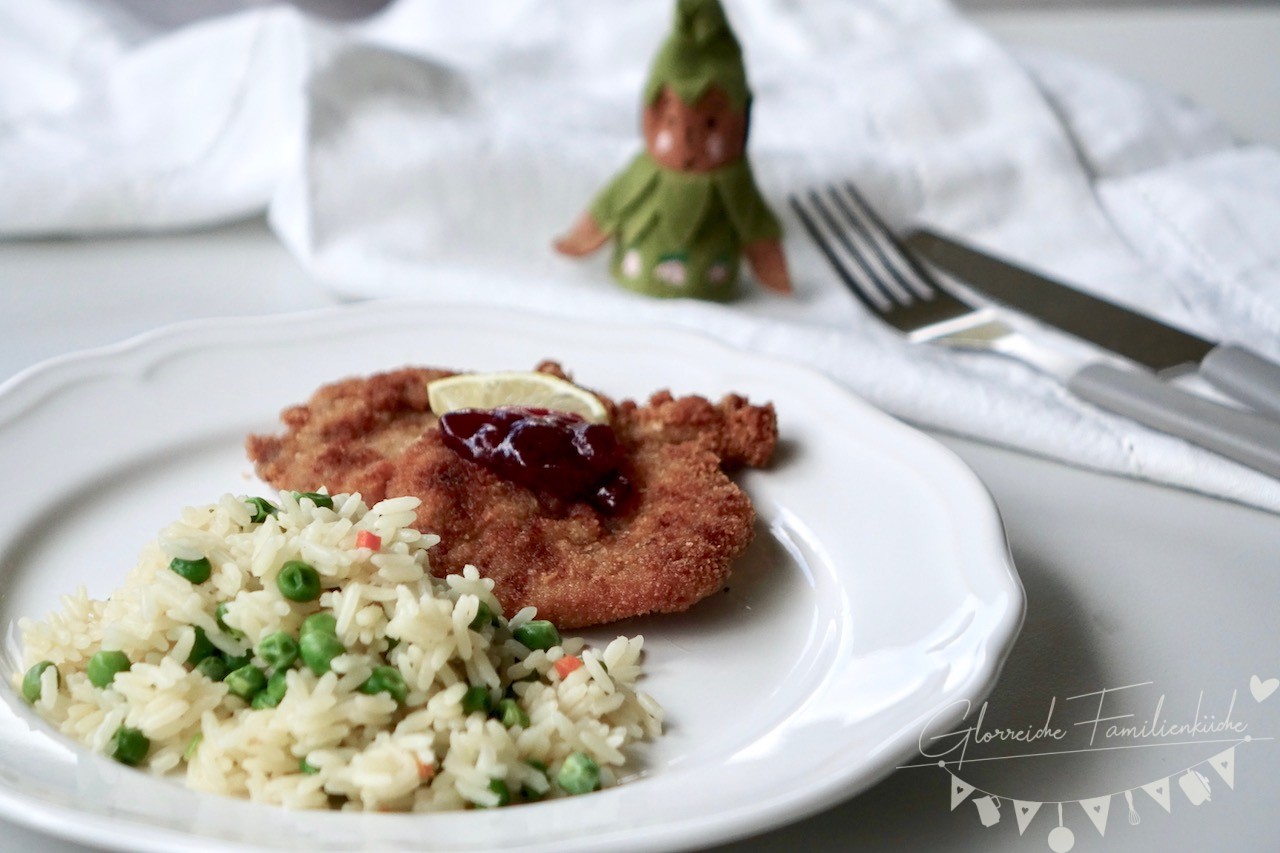 Gebackene Schnitzel Gericht Glorreiche Familienküche